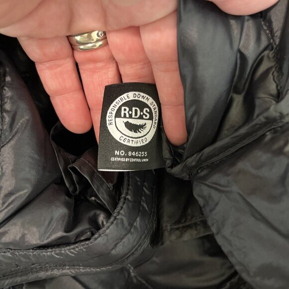 Aritzia Tna Botanie Packable Down Long Jacket Size Small Black - Picture 7 of 7